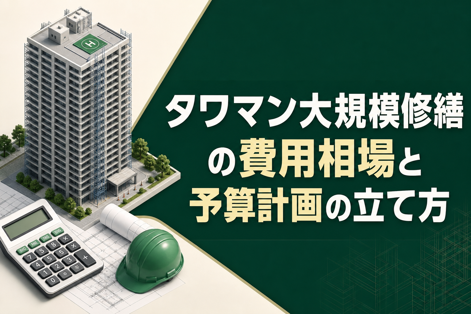 タワマン大規模修繕の費用相場と予算計画の立て方