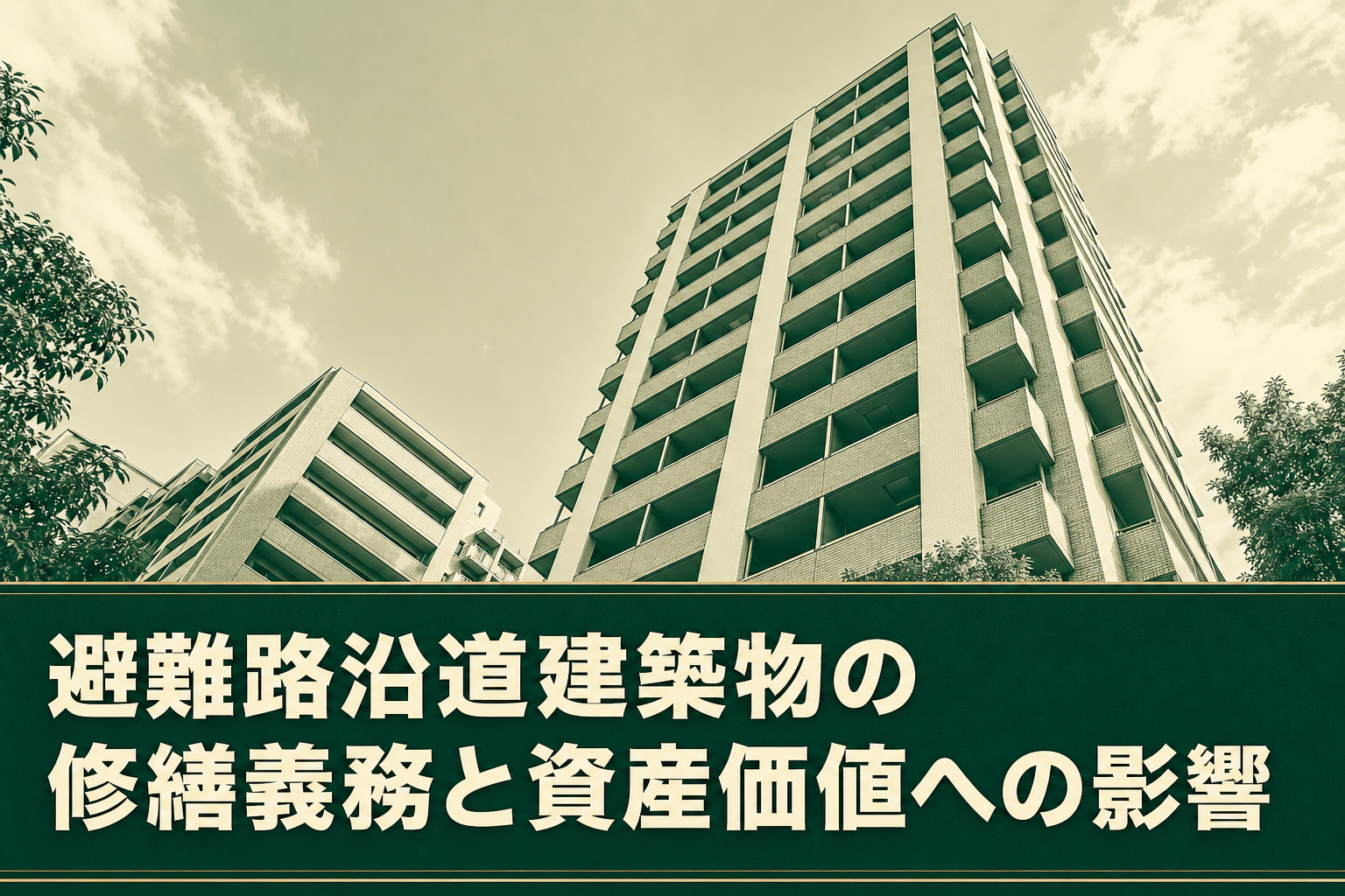 避難路沿道建築物の修繕義務と資産価値への影響