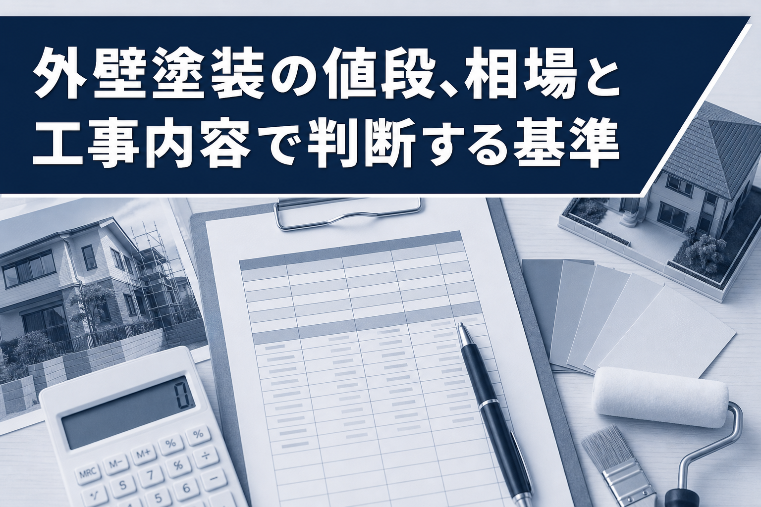 外壁塗装の値段、相場と工事内容で判断する基準