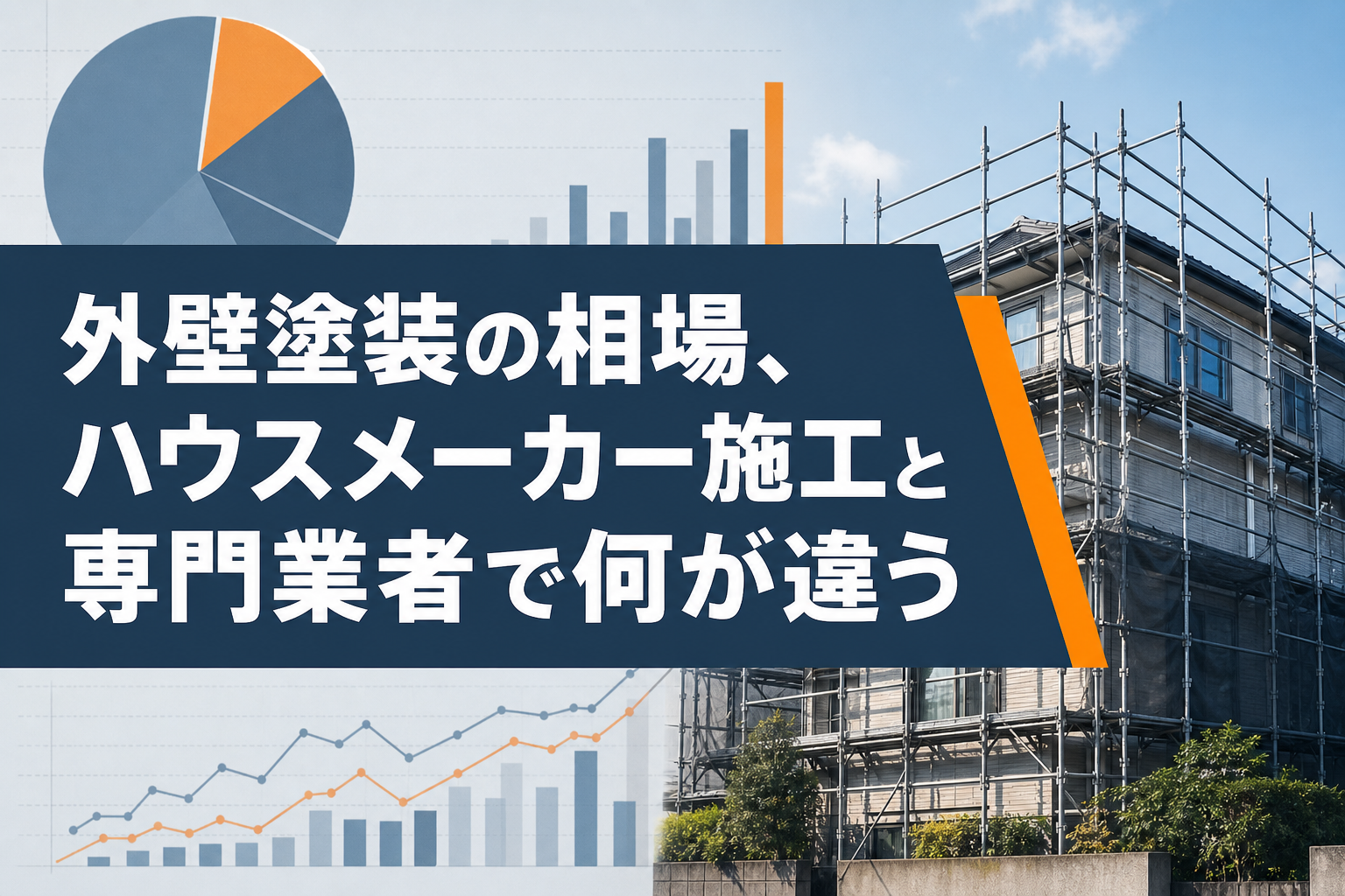 外壁塗装の相場、ハウスメーカー施工と専門業者で何が違う