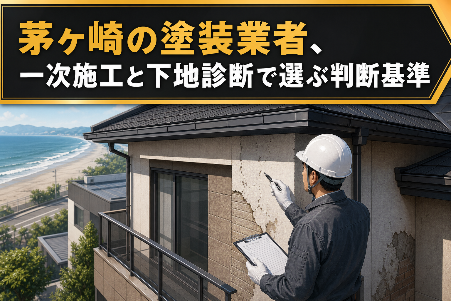 茅ヶ崎の塗装業者、一次施工と下地診断で選ぶ判断基準