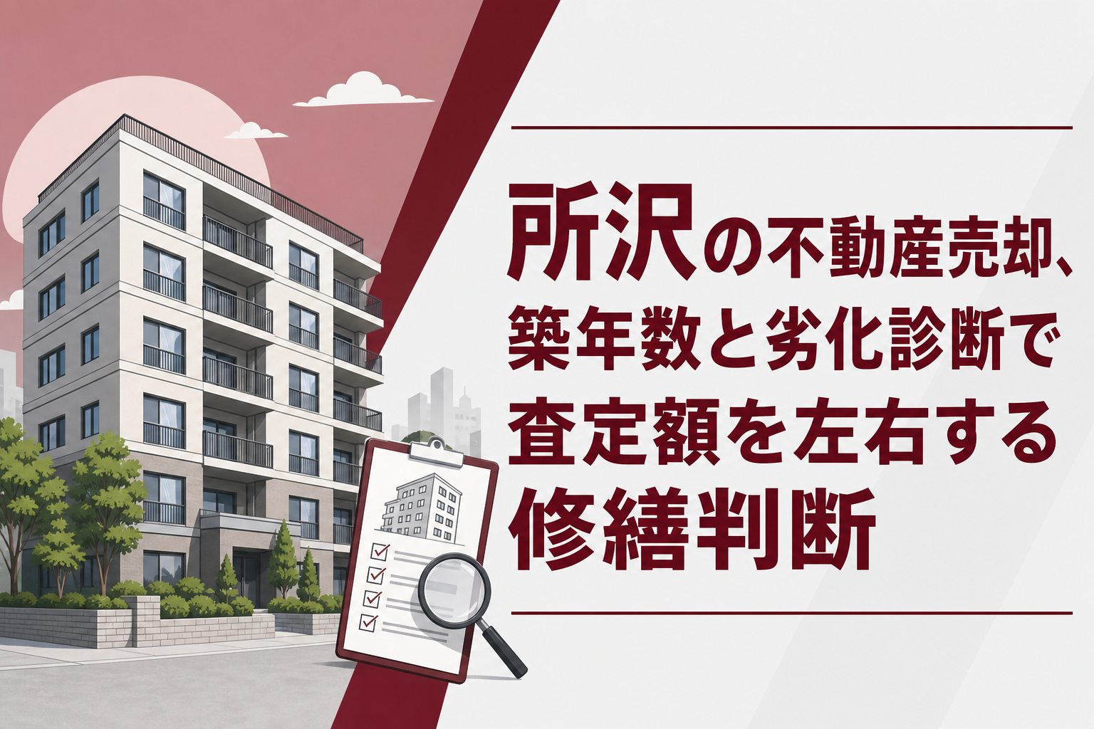 所沢の不動産売却、築年数と劣化診断で査定額を左右する修繕判断