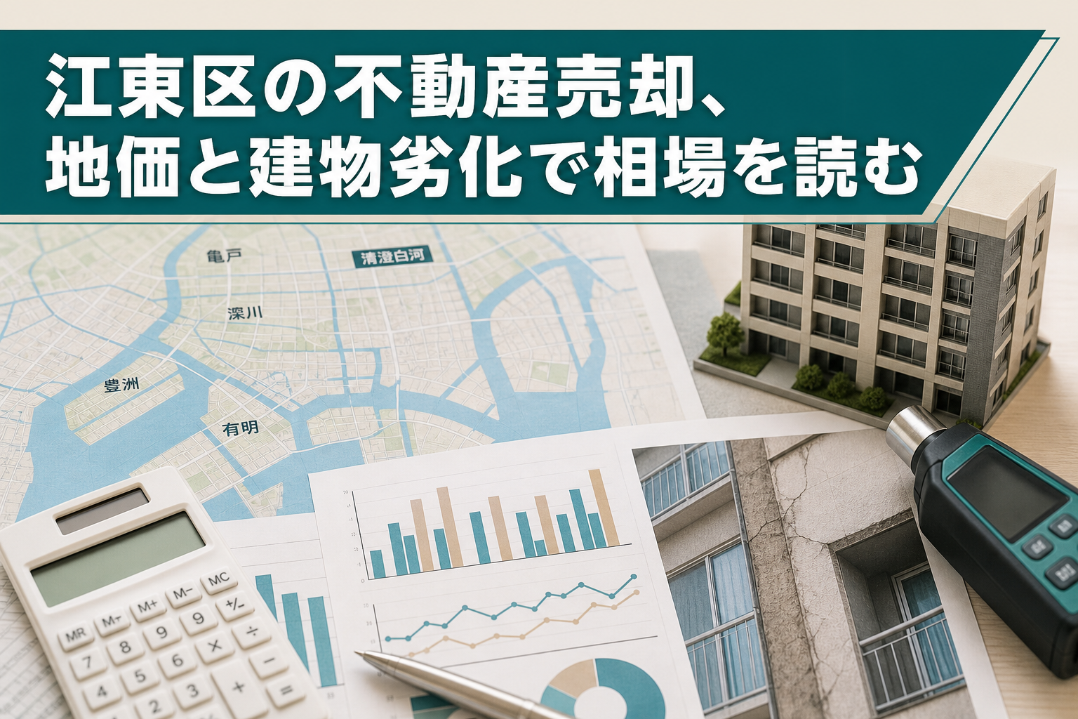 江東区の不動産売却、地価と建物劣化で相場を読む