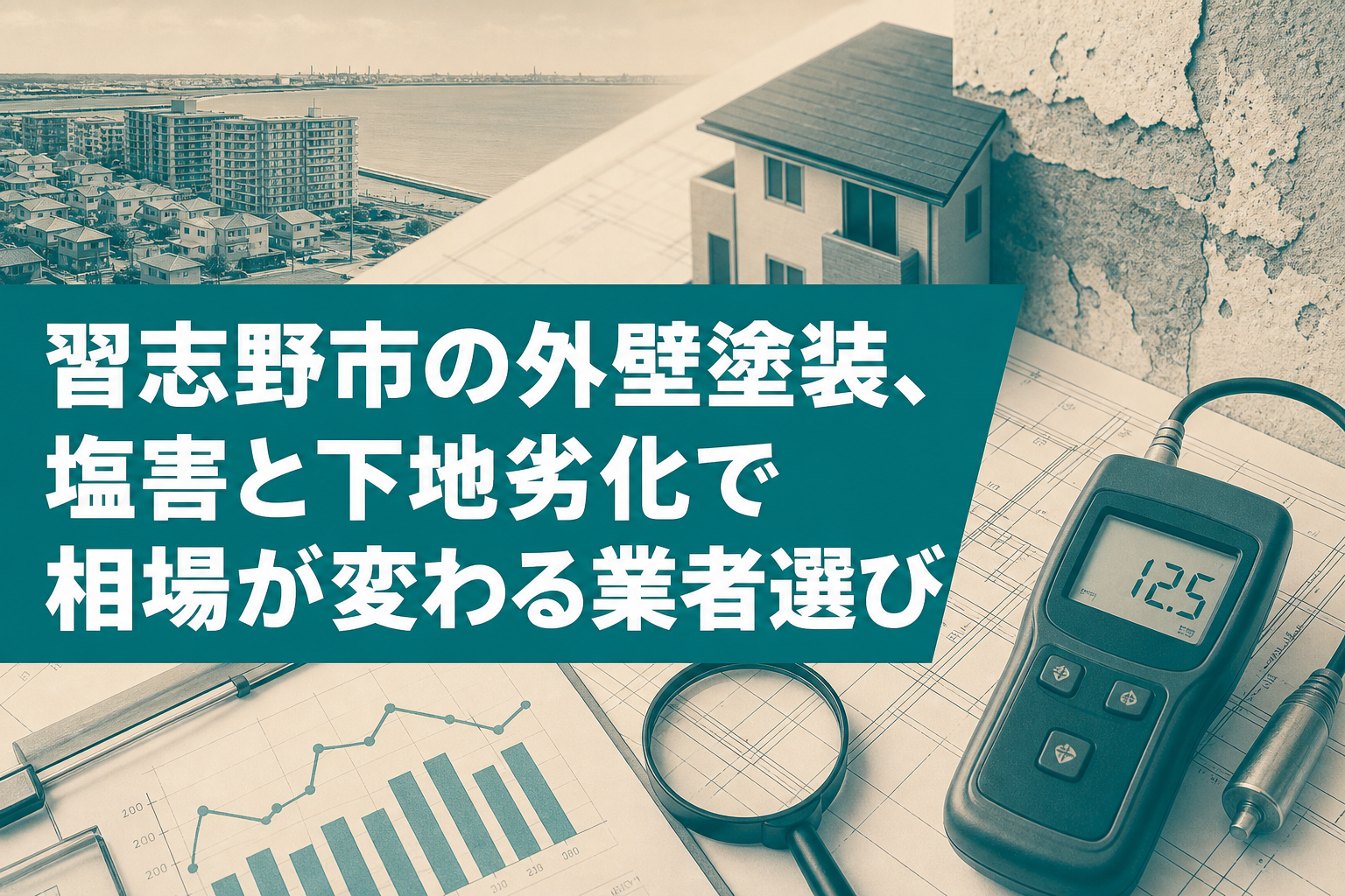 習志野市の外壁塗装、塩害と下地劣化で相場が変わる業者選びの判断基準