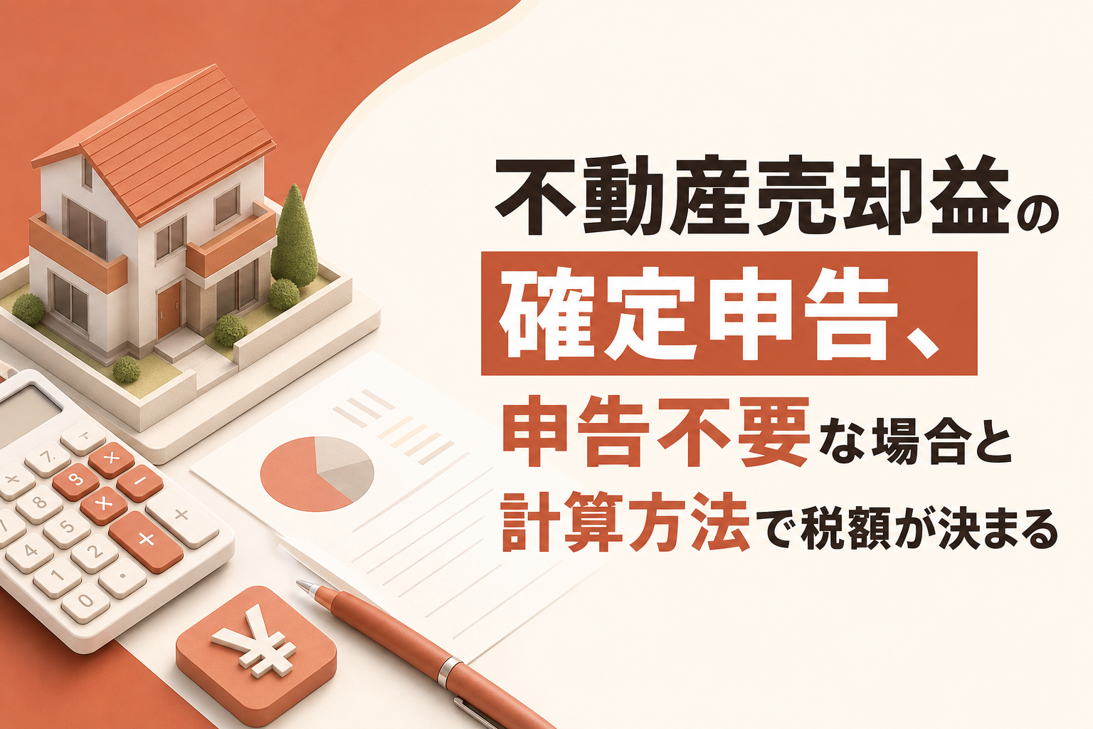 不動産売却益の確定申告、申告不要な場合と計算方法で税額が決まる