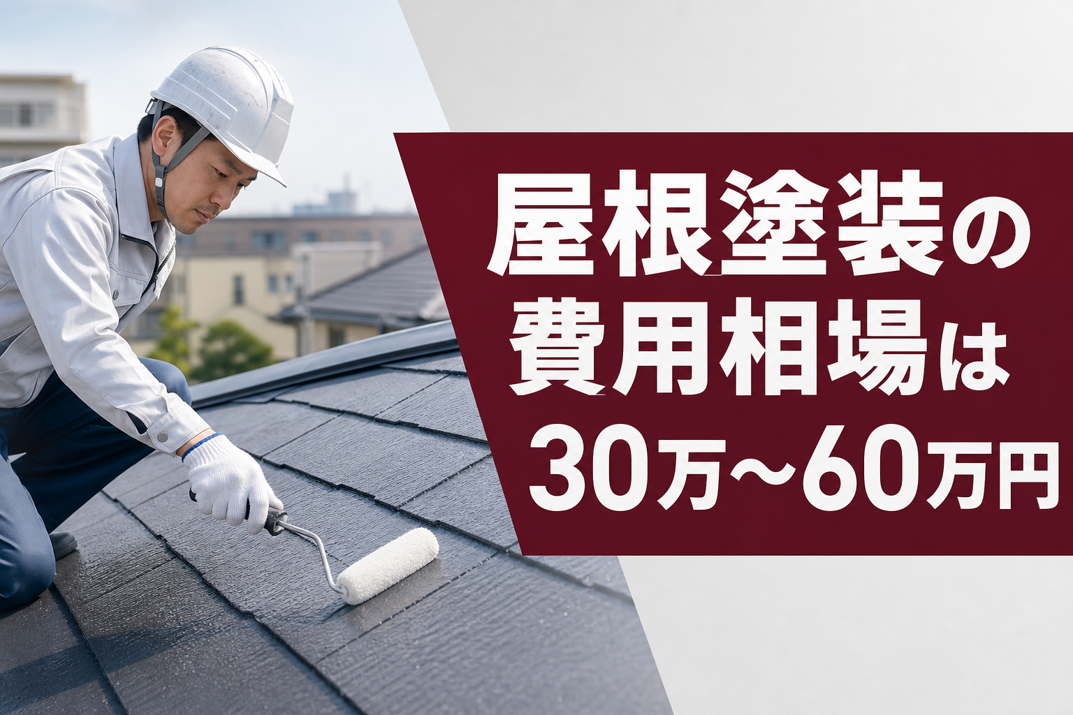 屋根塗装の費用相場は30万〜60万円、劣化度で塗装か葺き替えか判断する