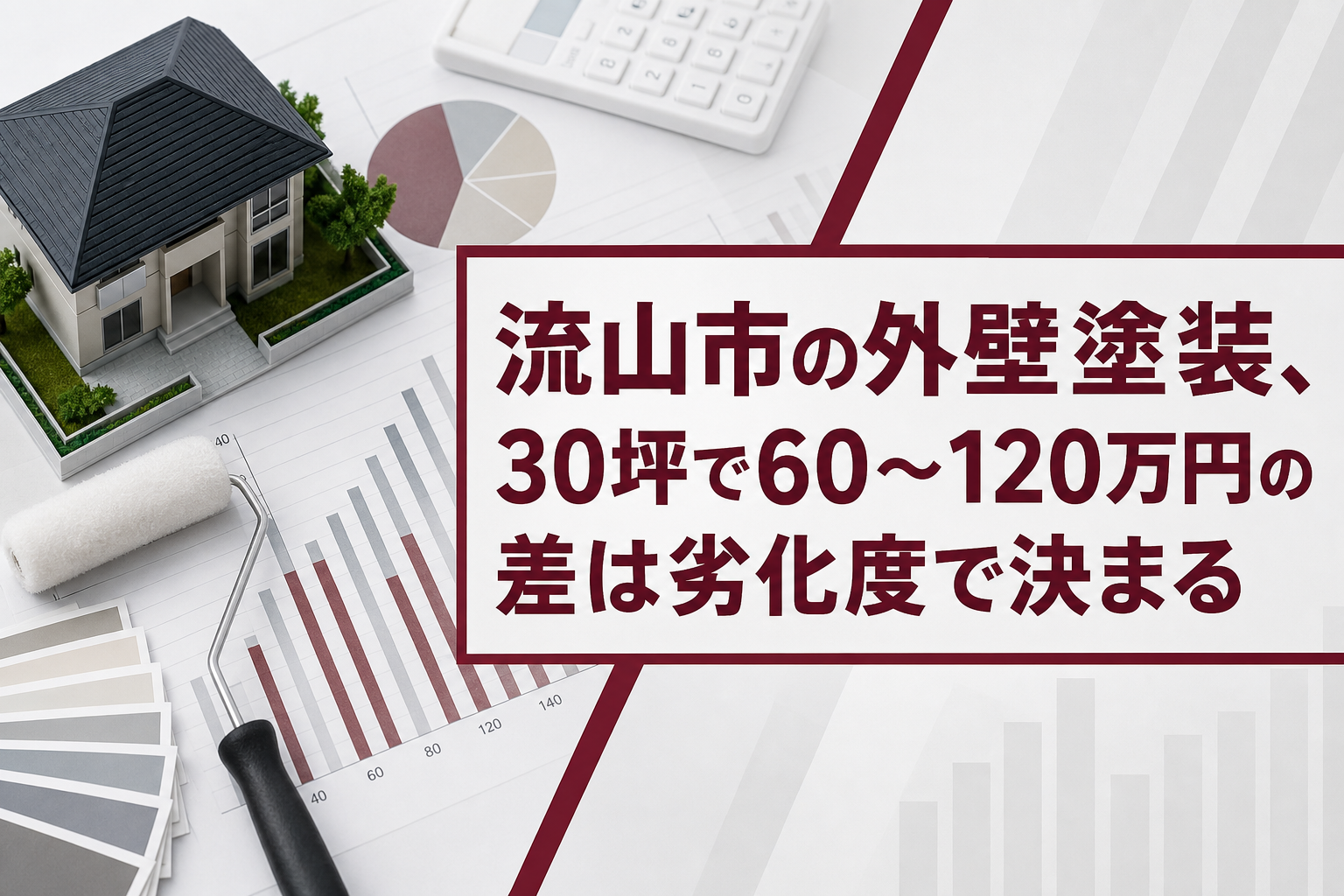 流山市の外壁塗装、30坪で60〜120万円の差は劣化度で決まる