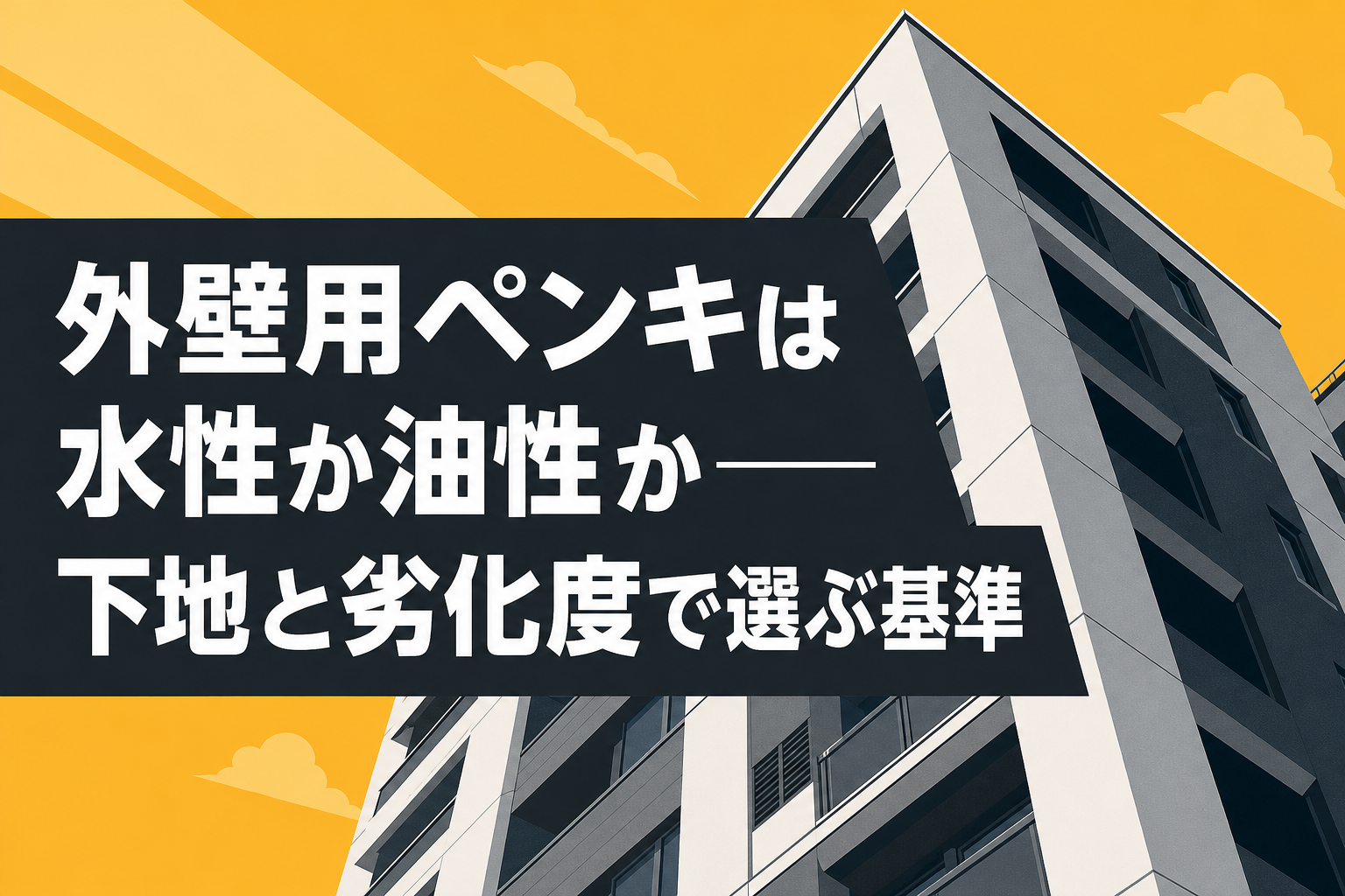 外壁用ペンキは水性か油性か——下地と劣化度で選ぶ基準