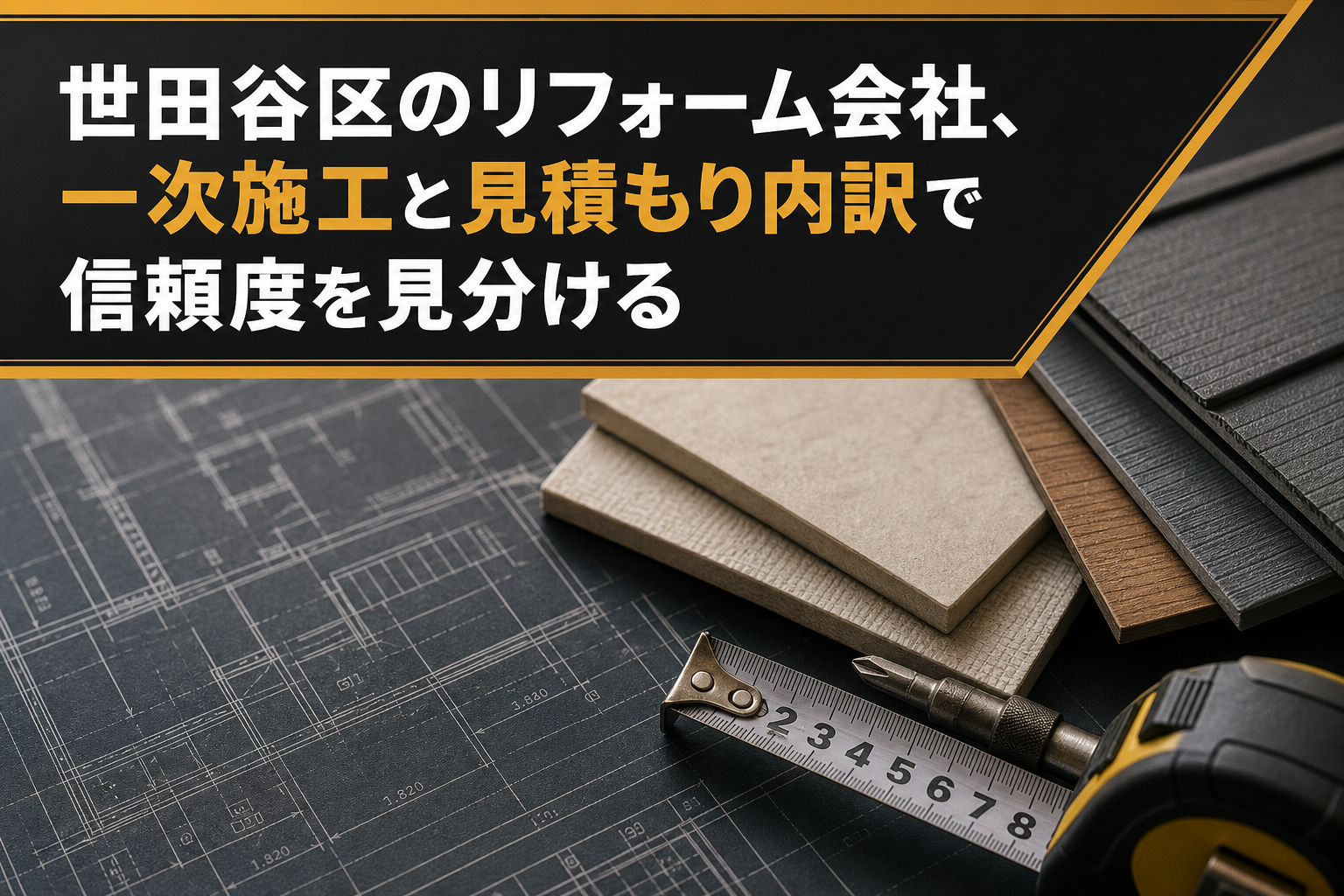 世田谷区のリフォーム会社、一次施工と見積もり内訳で信頼度を見分ける