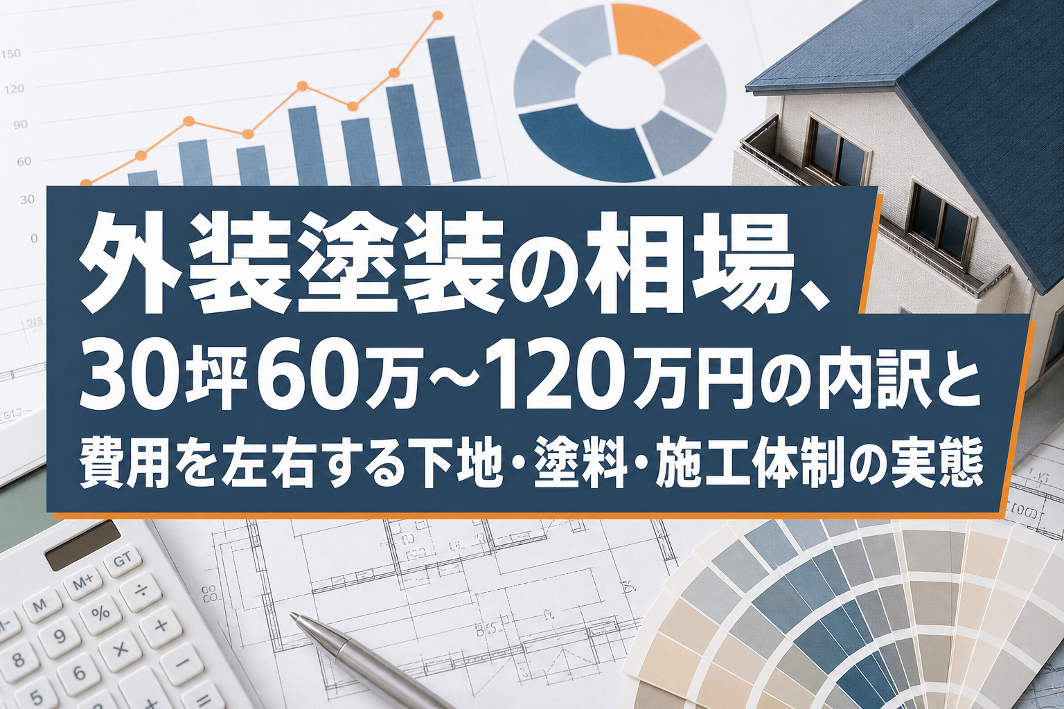 外装塗装の相場、30坪60万〜120万円の内訳と費用を左右する下地・塗料・施工体制の実態