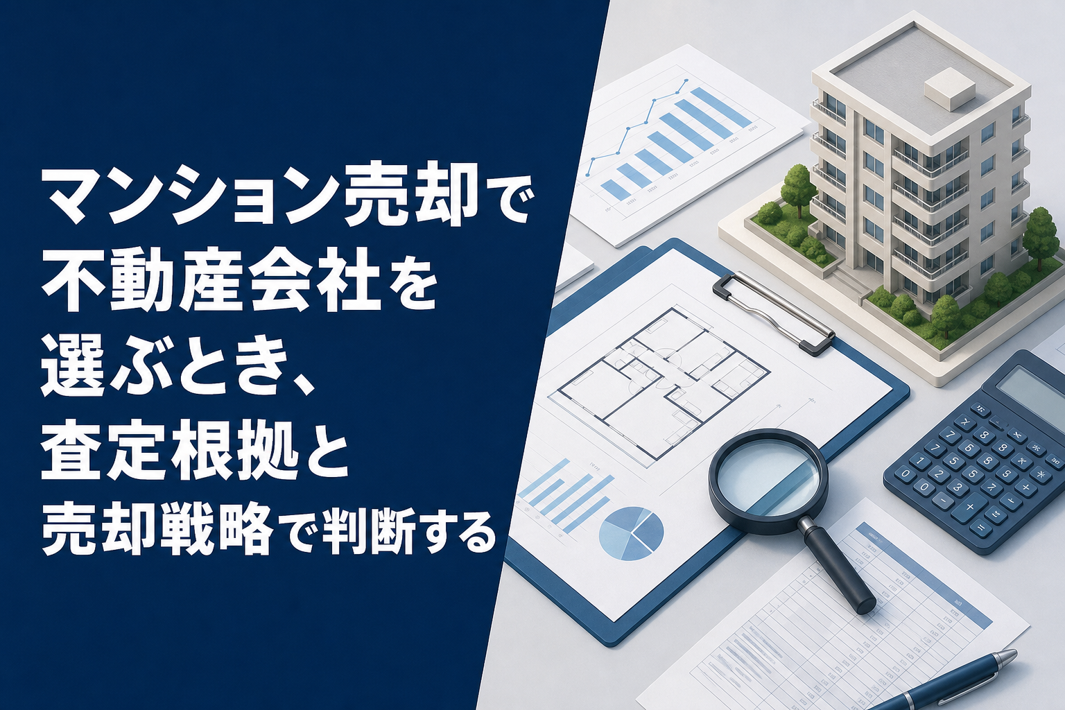 マンション売却で不動産会社を選ぶとき、査定根拠と売却戦略で判断する——大手と地域密着型の使い分け