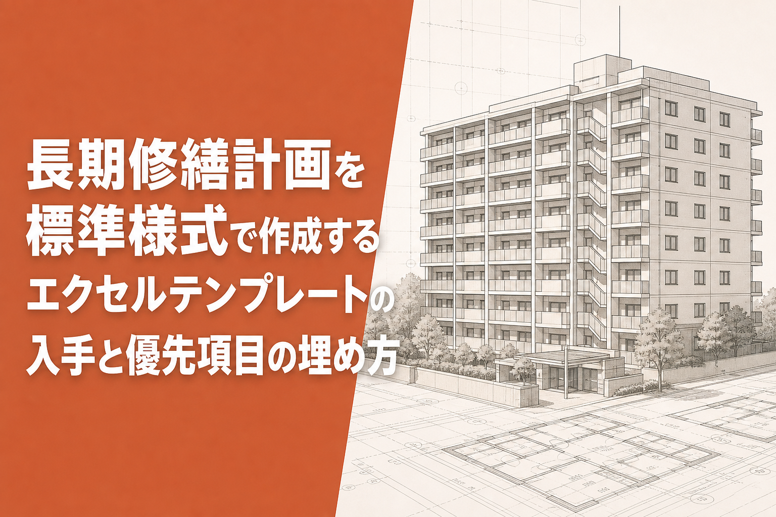長期修繕計画を標準様式で作成する——エクセルテンプレートの入手と優先項目の埋め方