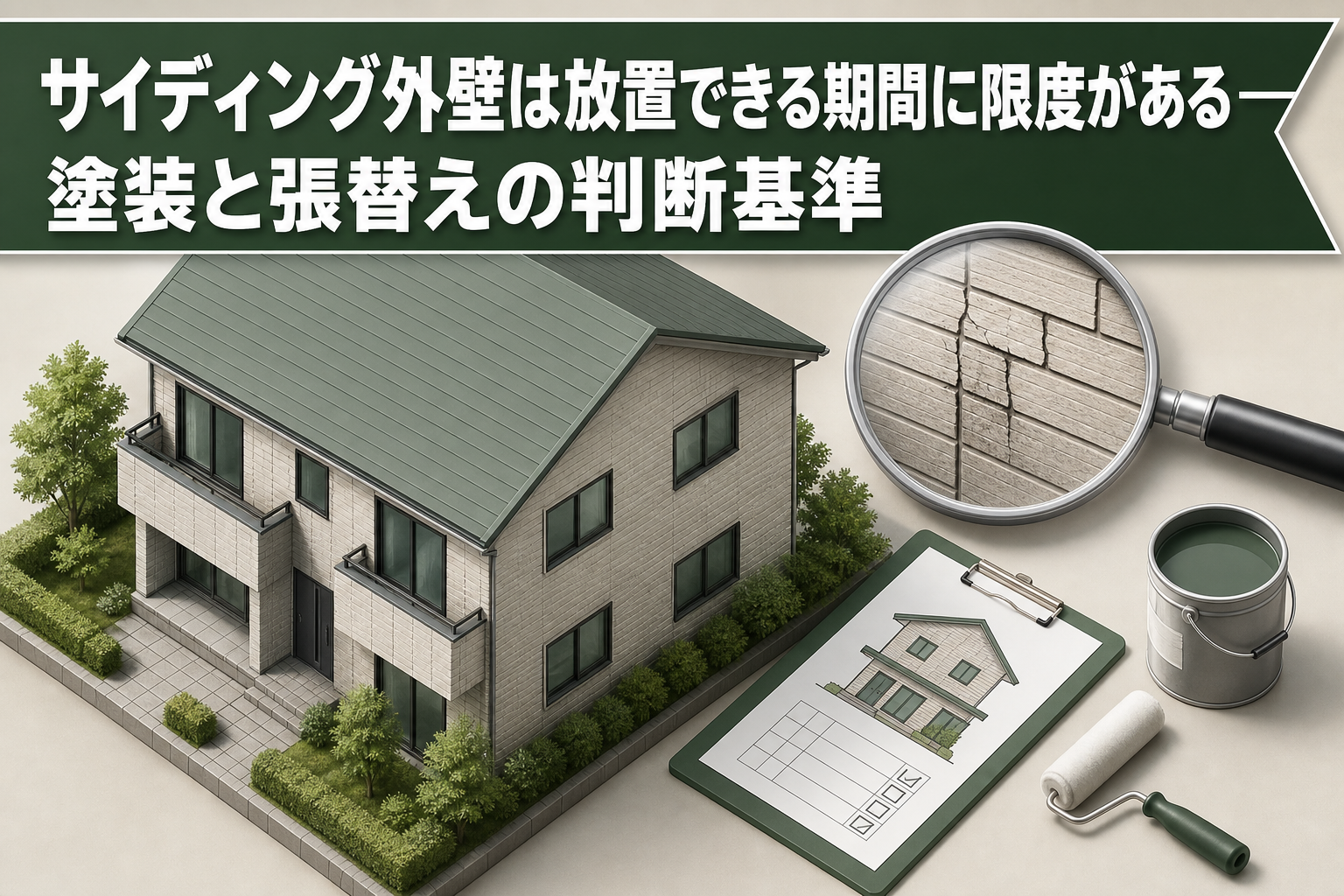 サイディング外壁は放置できる期間に限度がある——塗装と張替えの判断基準
