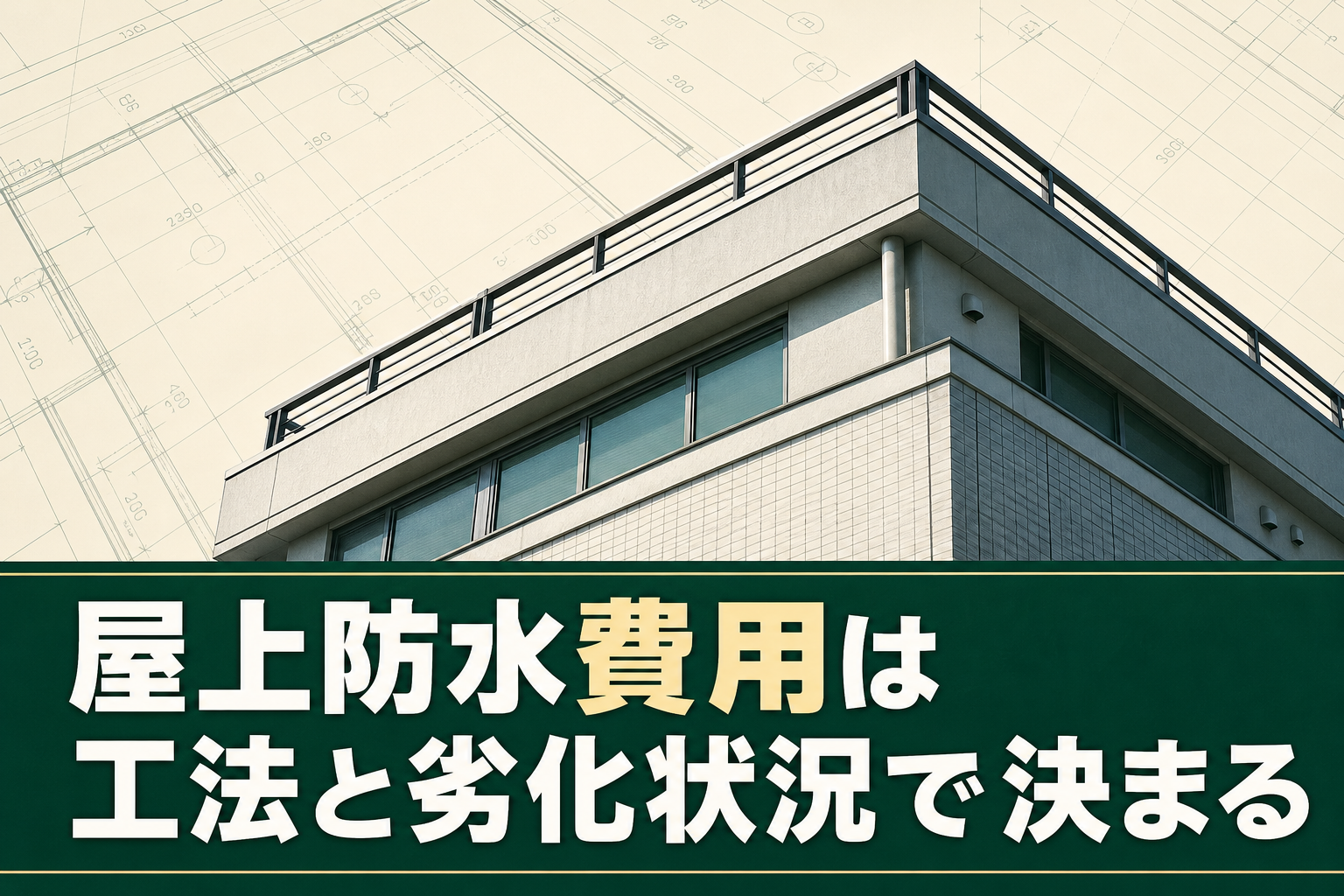 屋上防水工事の費用は工法と劣化状況で決まる——相場と見積もりの読み方